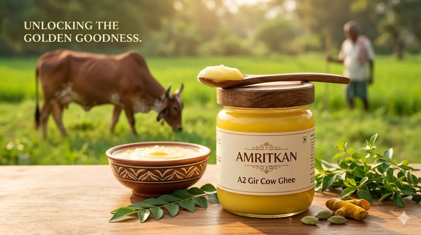 Unlocking the Golden Goodness: Why Amritkan's A2 Gir Cow Ghee is Your Health's Best Friend