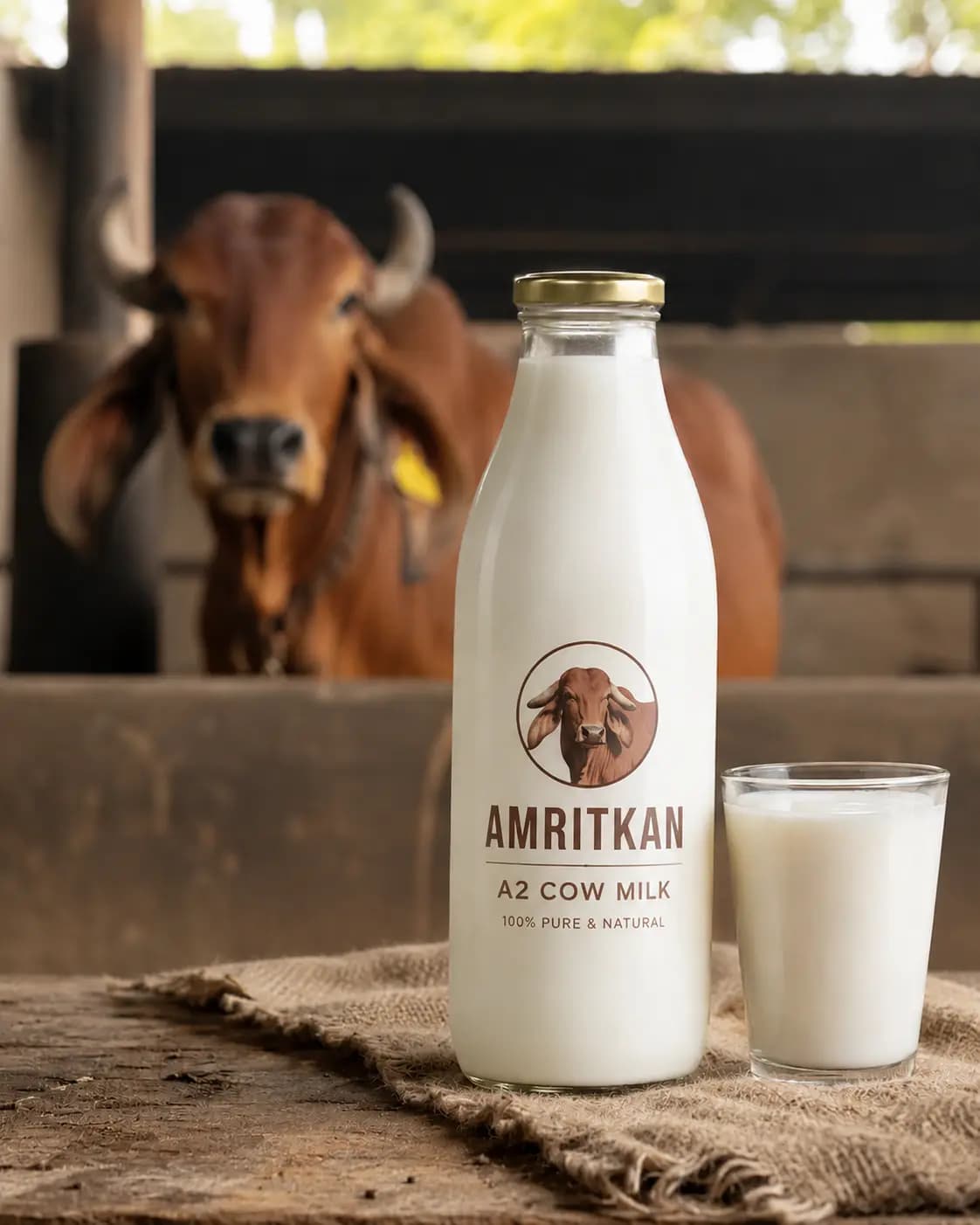 AMRITKAN Fresh A2 Cow Milk (Daily Subscription Available)