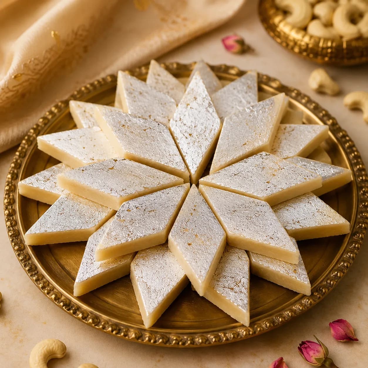 Kaju Katli - Pure Cashew & Ghee (250g, 500g, 1kg)