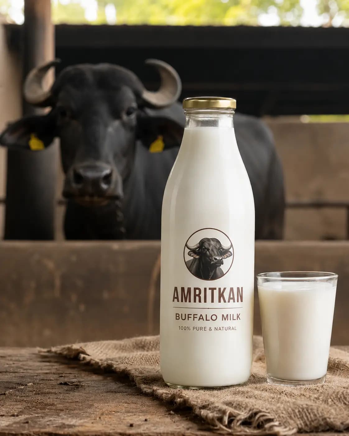 Organic Buffalo Milk - Full Cream & Untouched (1L)